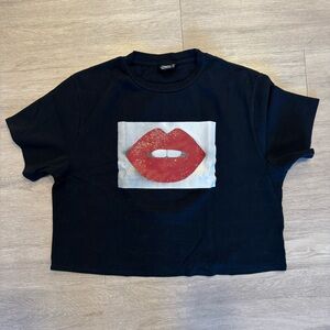 XOXO Black Crop top shirt